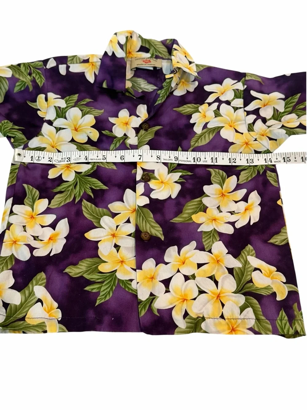 Hawaii Station Purple Plumeria Hawaiian Shirt Shorts Set 5-6